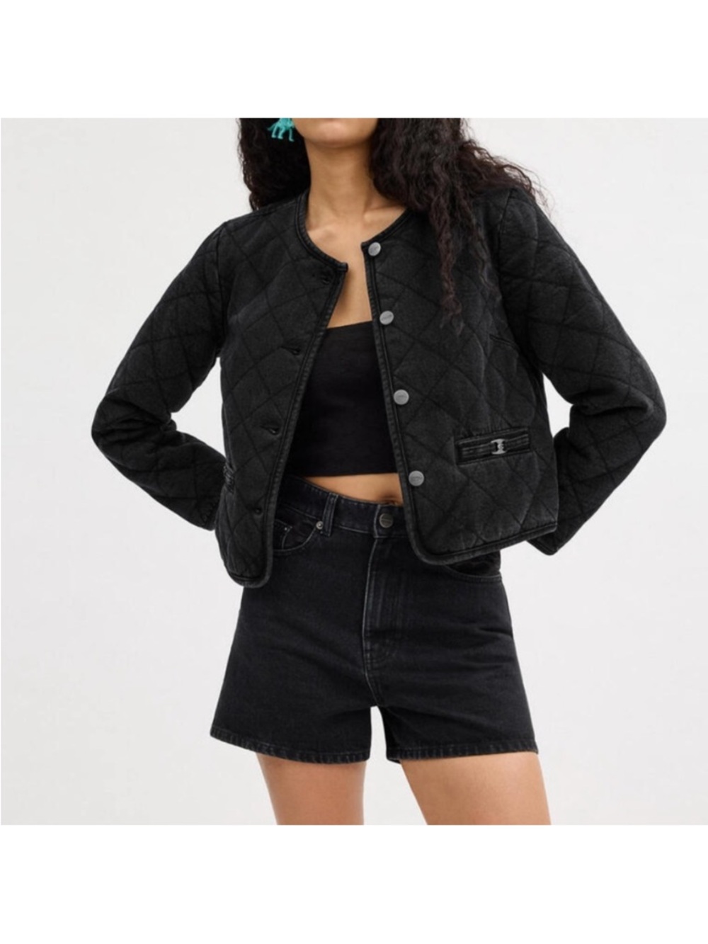 COACH Heritage C Quilted Denim Jacket In Organic Cotton xs
